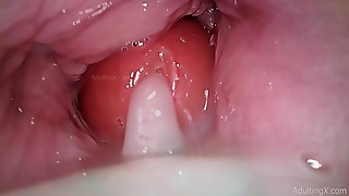 Camera in Vagina, Cervix POV, Creampie