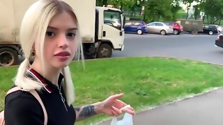 Pikaper Took The Russian Blondie On The Street And Received From Her Bl